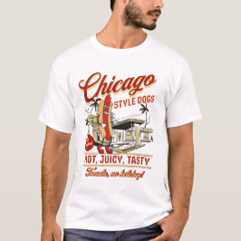 Retro Chicago Style Hot Dogs T - Shirt