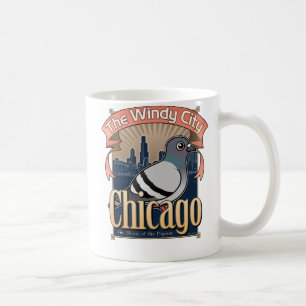 Retro Chicago-Taube Kaffeetasse
