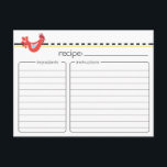 Retro Chicken Rezept Card Postkarte<br><div class="desc">Warum überquerte das Huhn die Straße? Um vom Koch wegzukommen! Diese lustige Retro-Rezept-Karte ist perfekt für jeden Koch oder Start der Braut direkt mit einer Sammlung von Rezepten von allen ihren Duschgästen. Fügen Sie diese Rezept-Karte in der Brautdusche-Einladung ein.</div>