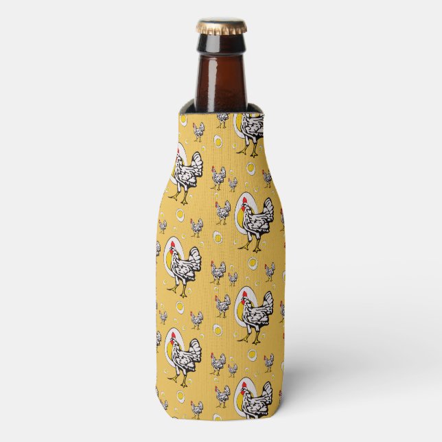 Retro Chickens Flaschenkühler (Flaschenvorderseite)