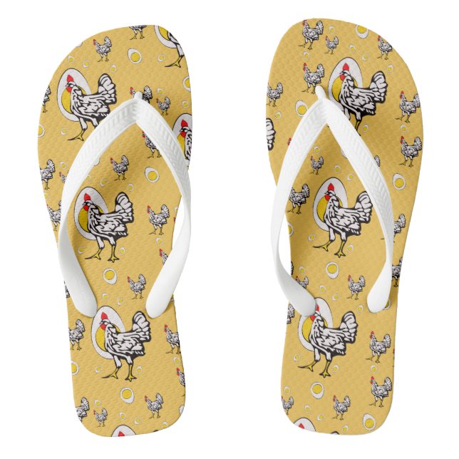 Retro Chickens Flip Flops (Fußbett)