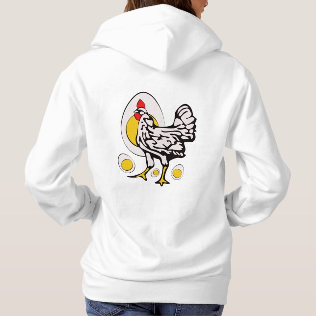 Retro Chickens Hoodie (Rückseite)