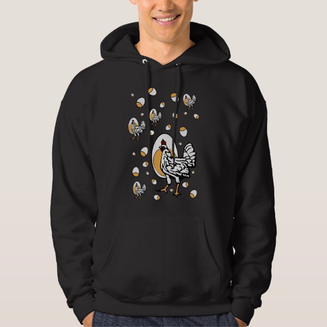 Retro Chickens Hoodie (Vorderseite)
