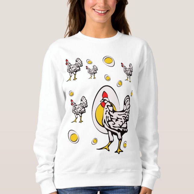 Retro Chickens Sweatshirt (Vorderseite)