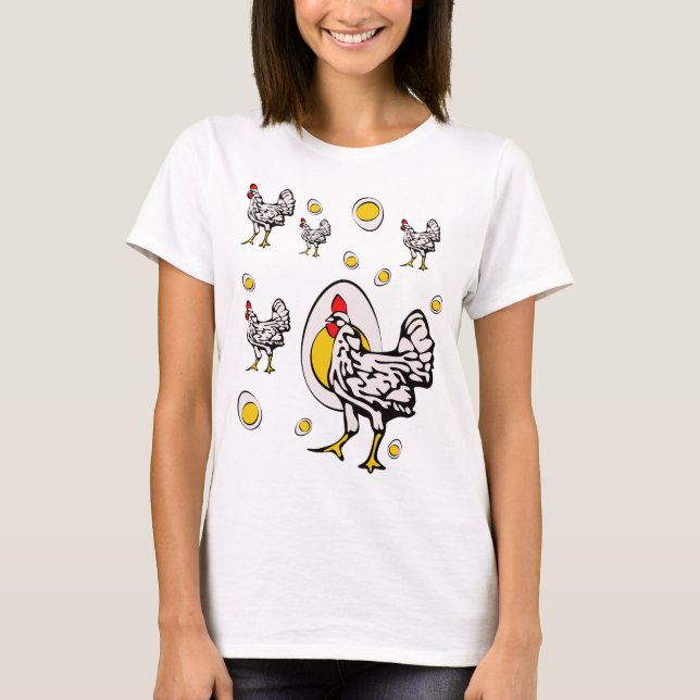 Retro Chickens T-Shirt (Vorderseite)
