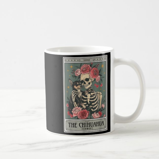 Retro Chihuahua Dog Lover The Moon Halloween , Wom Kaffeetasse (Rechts)