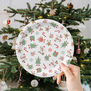 Retro Chillen Mit Meinen Schneemützen Weihnachten Pappteller