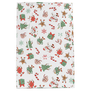Retro Chillin' mit meinen Schneemassen Weihnachten Mittlere Geschenktüte