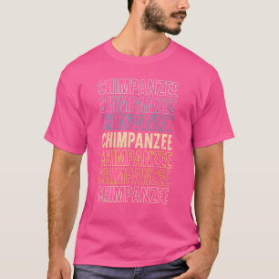 Retro Chimpanze Affe Wildlife Animal Zookeeper T-Shirt