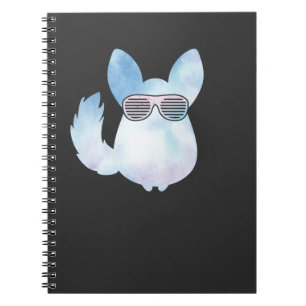 Retro Chinchilla Rodent mit Sonnenbrille Notizblock