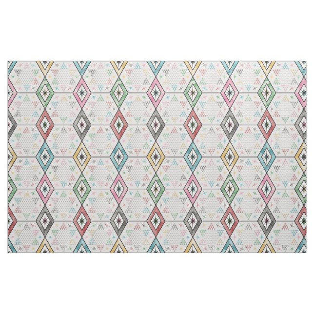 Retro-chinesische Schachbrett Stoff (Fat Quarter (45,7 x 55,9 cm))