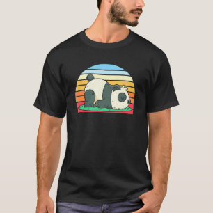 Retro Chinesischer Wildwald Tier Niedlich Panda Be T-Shirt