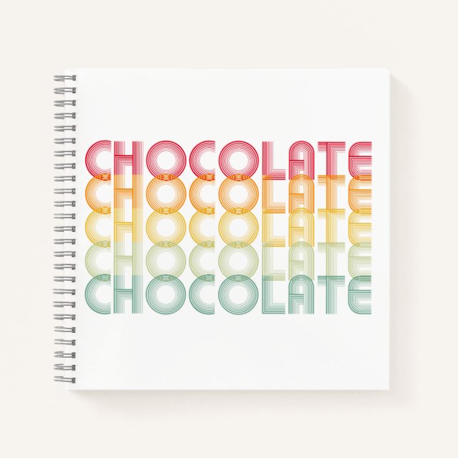 Retro Chocolat Rainbow Color Journal (Devant)