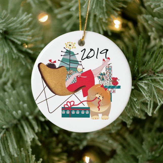 RETRO CHOWLIDAYS 2019 Ornament - Chow (Baum)