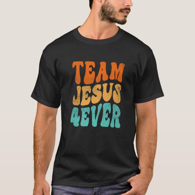 Retro Christianity Faith Christ Lord Savior Team J T-Shirt (Vorderseite)