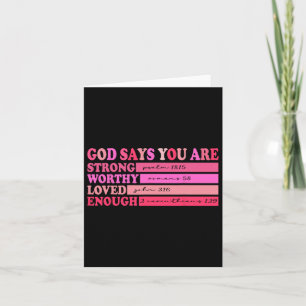 Retro Christlich Bible Verse Valentinstag Gott sag Karte