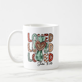 Retro Christlich Cross liebte John 3:16 Kaffeetasse