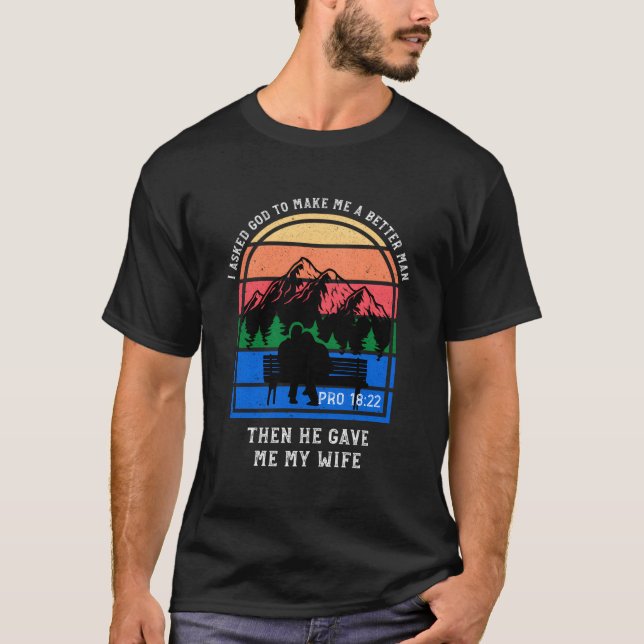 Retro Christlich gesegneter Verheirateter Mann T-Shirt (Vorderseite)