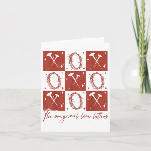 Retro Christlich überprüft Valentine Xo Liebe lett Karte