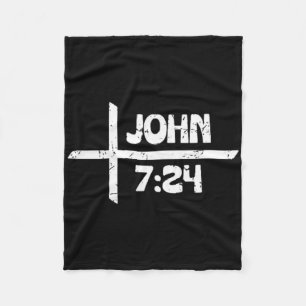 Retro Christlich Und Tätowiert John 724 - Vorne Un Fleecedecke
