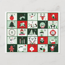 RETRO CHRISTMAS ADVENT 2023 FEIERTAGSPOSTKARTE