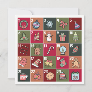 RETRO CHRISTMAS ADVENT 2023 FERIENKARTE