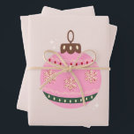 Retro Christmas Bauble Pink Holiday Geschenkpapier Set<br><div class="desc">Weihnachtsbaum - Feierliche Dekorationen - Weihnachtsbaum - Rosa.</div>