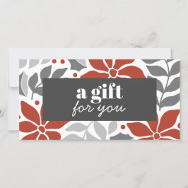 RETRO CHRISTMAS BLUME ROT GRAY SILVER BESONDERE