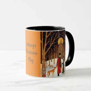 Retro Christmas Bygone Era Snowszene Tasse