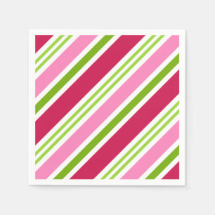 Retro Christmas Candy Holiday Party Napkins Serviette
