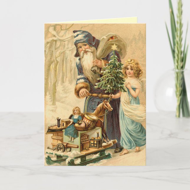 Retro Christmas Card Feiertagskarte (Vorderseite)