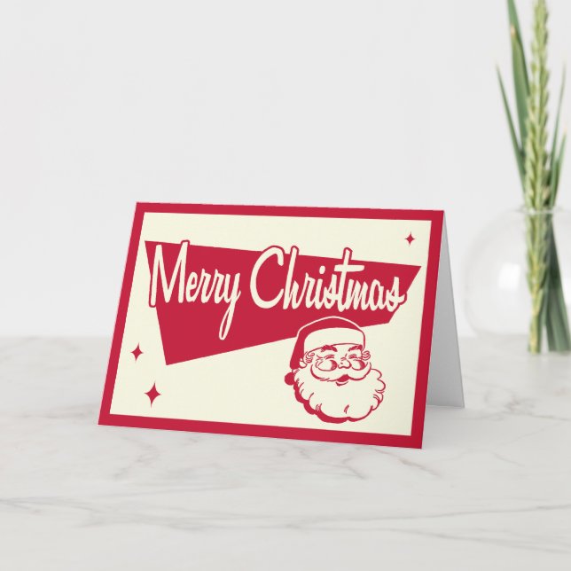 Retro Christmas Card Feiertagskarte (Vorderseite)