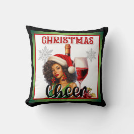 Retro Christmas Cheer Pinup Kissen