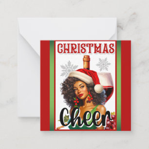Retro Christmas Cheer Pinup Mitteilungskarte