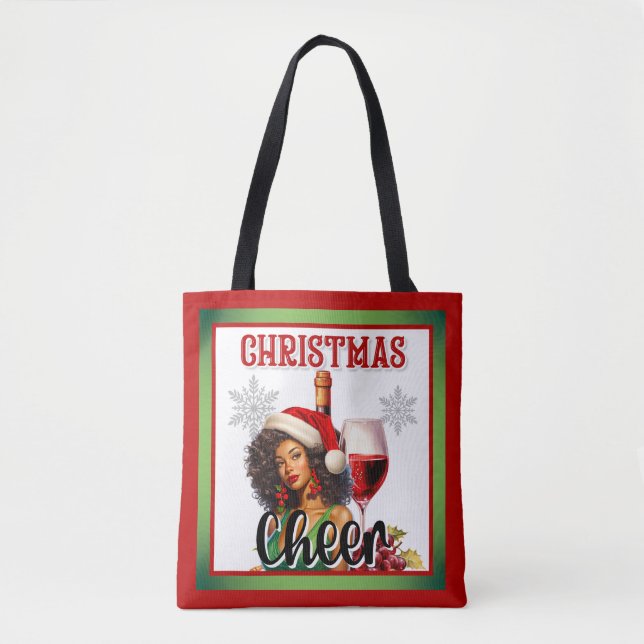 Retro Christmas Cheer Pinup Tasche (Vorderseite)