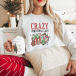 Retro Christmas Crazy Christmas Lady Sweatshirt<br><div class="desc">Retro Christmas Crazy Christmas Lady</div>