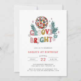 Retro Christmas Geburtstag Einladung