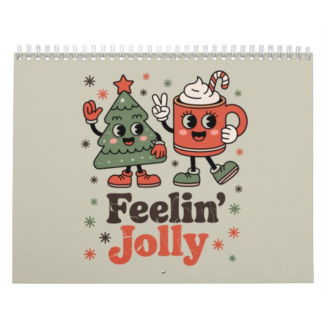 Retro Christmas Gefühl Jolly Vintag Holiday Kalender (Titelbild)