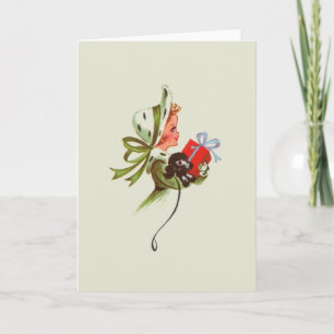 Retro Christmas Grußkarte Feiertagskarte