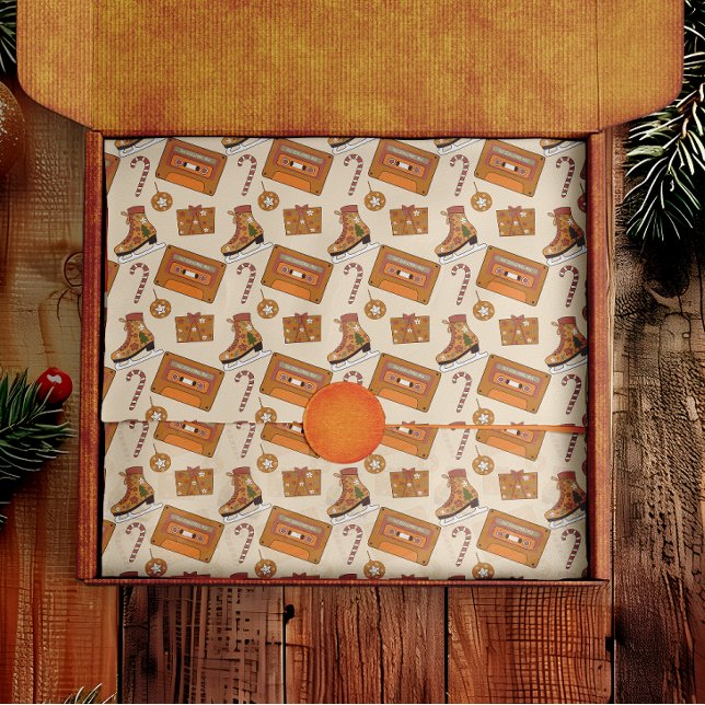 Retro Christmas Joy Seidenpapier (Von Creator hochgeladen)