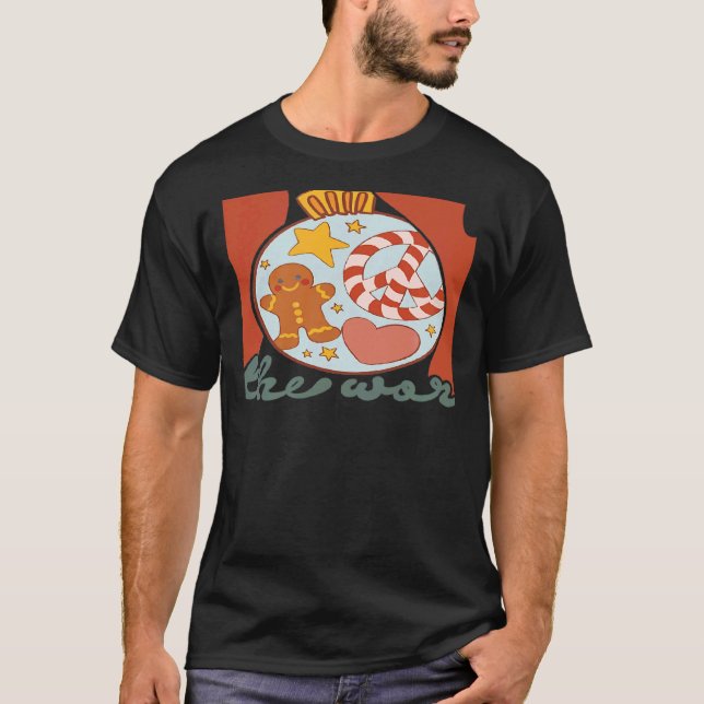 Retro Christmas Joy To The World Groovy Christmas  T-Shirt (Vorderseite)