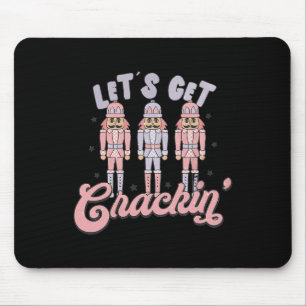 Retro Christmas Lasse Crackin Nutcrackers Vinta Mousepad