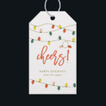 Retro Christmas Lights Holiday Geschenk Tag Geschenkanhänger<br><div class="desc">Vergnügen und feierliche Weihnachtsgeschenk-Tag mit Retro-farbenen Weihnachtsbeleuchtung mit pinstripes Muster. Weitere Farben sind verfügbar</div>