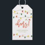 Retro Christmas Lights Holiday Geschenk Tag Geschenkanhänger<br><div class="desc">Vergnügen und feierliche Weihnachtsgeschenk-Tag mit Retro-farbenen Weihnachtsbeleuchtung mit pinstripes Muster. Weitere Farben sind verfügbar</div>