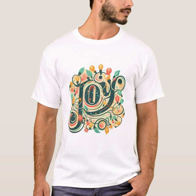 Retro Christmas Lights T-Shirt (Vorderseite)