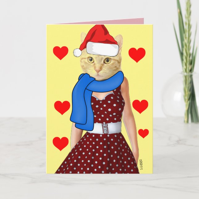 RETRO CHRISTMAS MEILLEUR AMI CHRISTMAS CARTE (Devant)