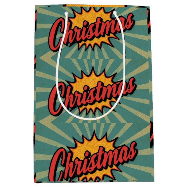 Retro Christmas  Mittlere Geschenktüte (Vorderseite)