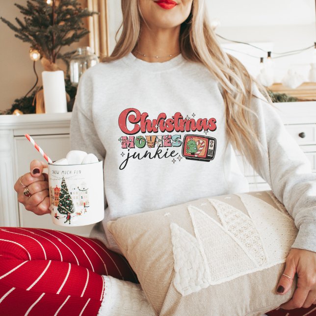 Retro Christmas Movies Junkie Sweatshirt (Von Creator hochgeladen)