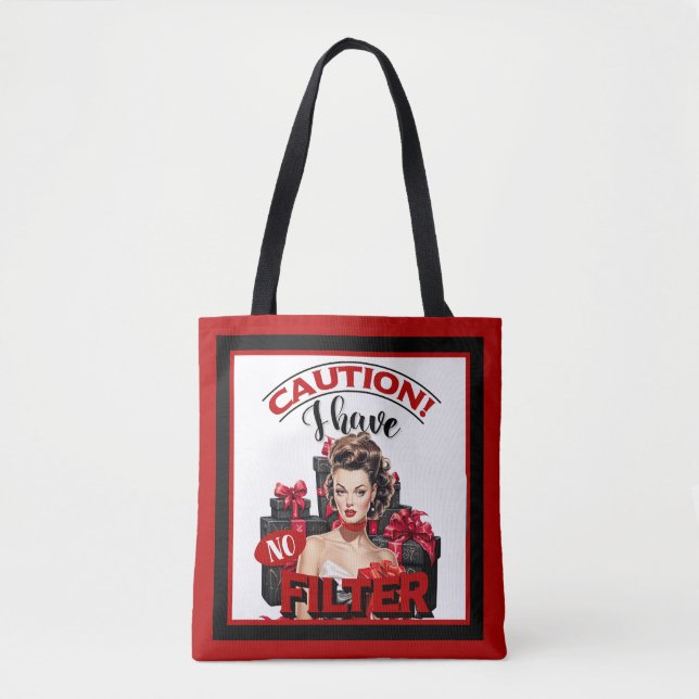Retro Christmas No Filter Pinup Tasche (Vorderseite)