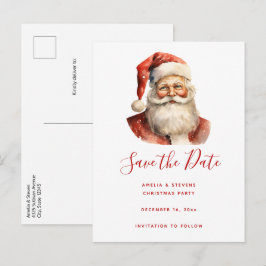 Retro Christmas Santa Claus Ankündigungspostkarte
